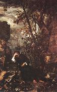 ROSA, Salvator Democritus in Meditation af oil painting artist